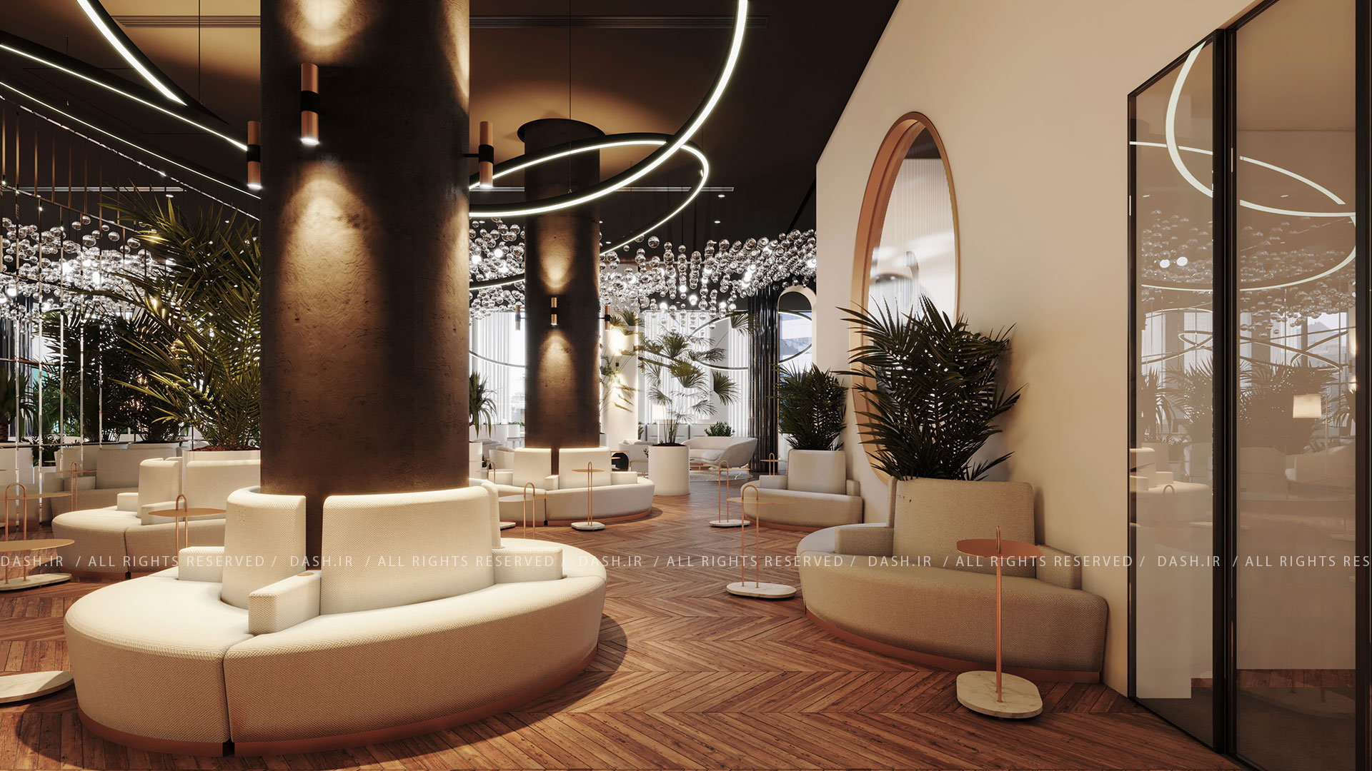 لانژ سبدگردان کاریزما طراحی اداری داخلی دش