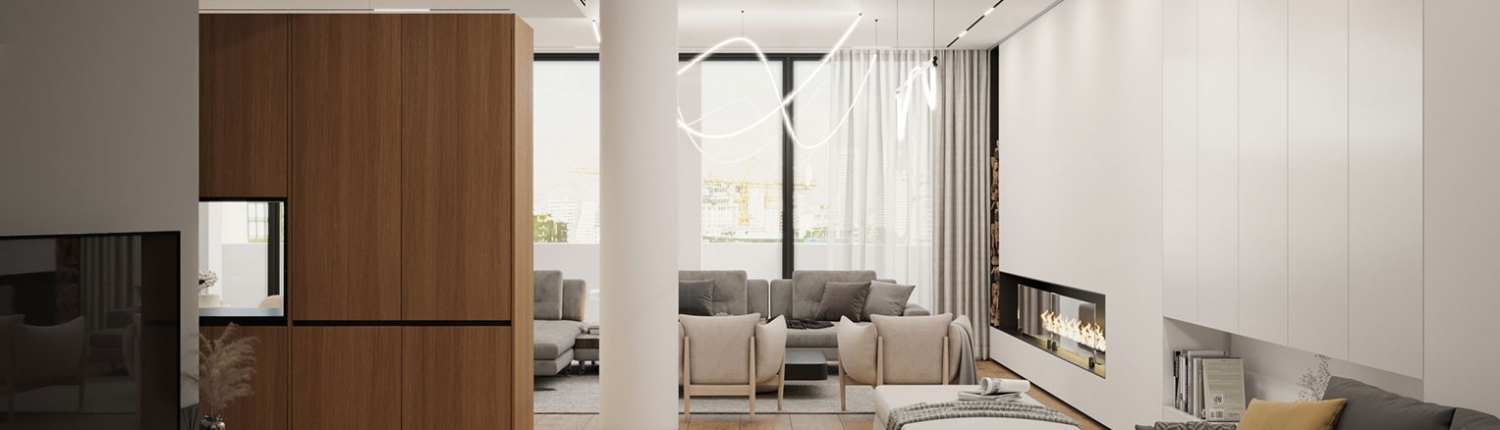 طراحی داخلی و بازسازی آپارتمان گلپاد