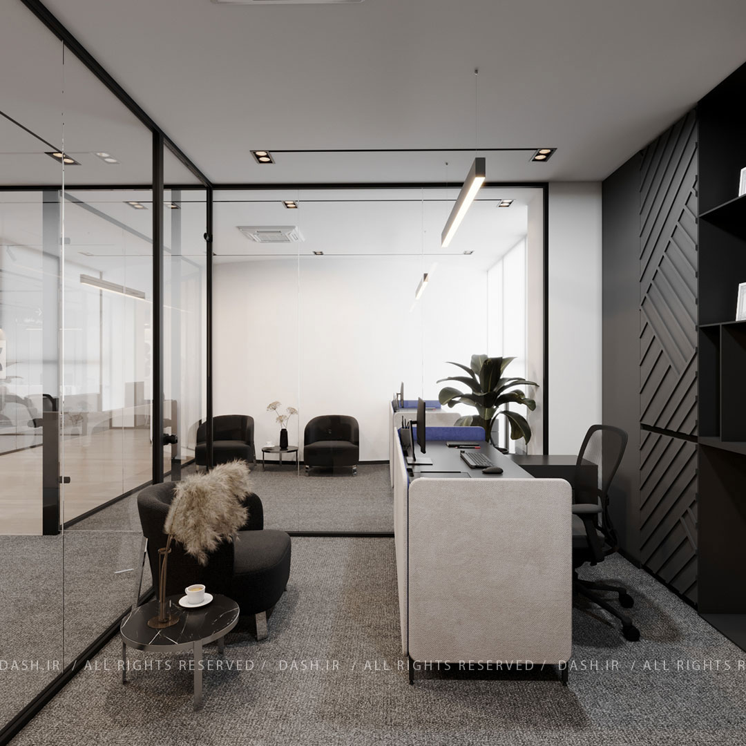 فضای اداری ساختمان اداری کرمان دیزل